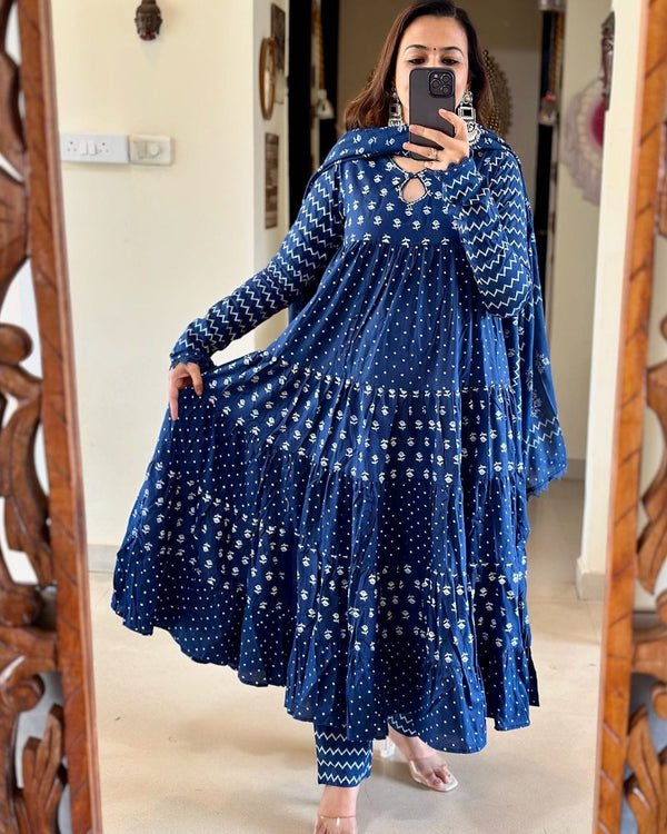 Blue Kurta Set (3 Piece)